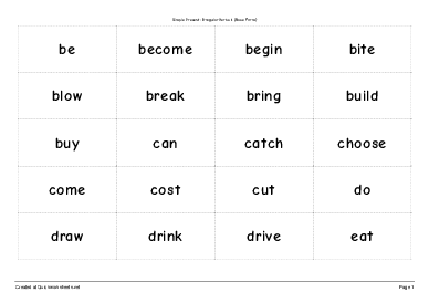 Verb Forms #2