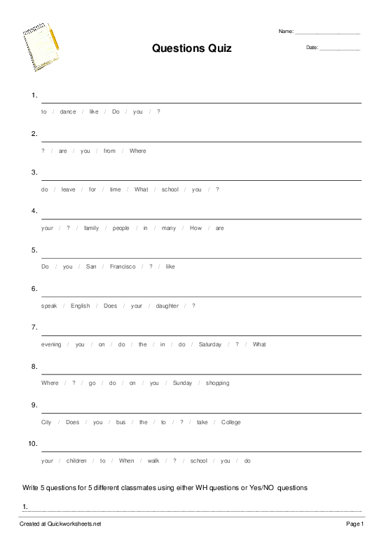 conversation questions worksheets