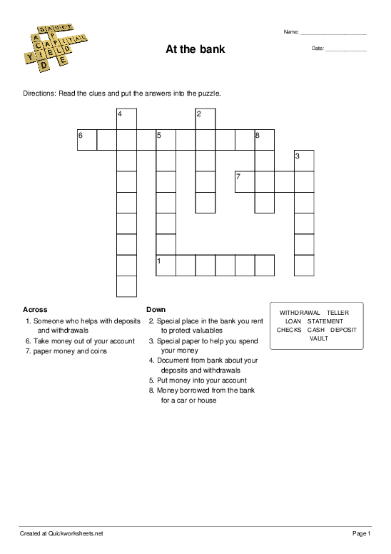 Crossword Puzzle Instruction