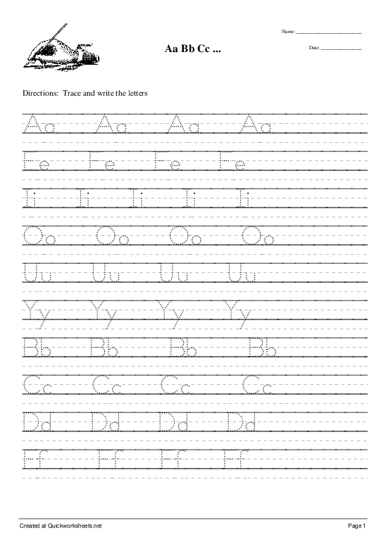 aa bb cc handwriting worksheet quickworksheets