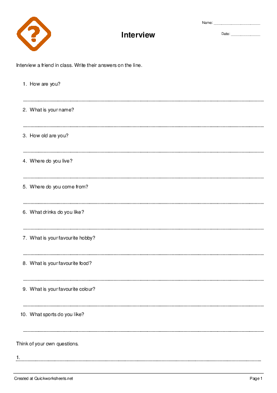 ICE BREAKERS Worksheets
