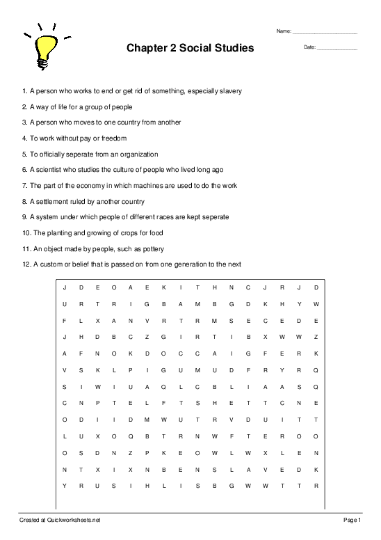 social studies worksheets