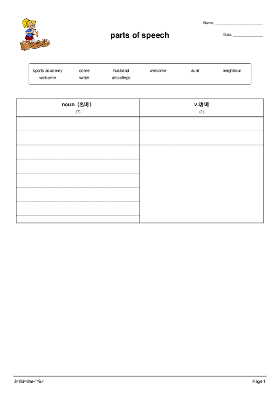 types of speech worksheet