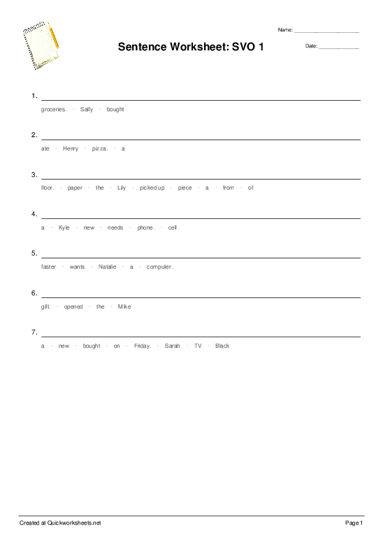 sentence-structure-worksheets