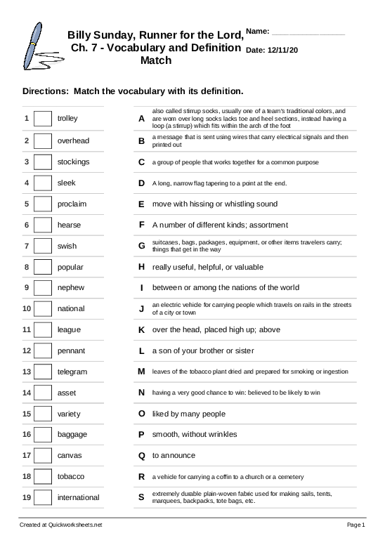 Synonyms E Matching pairs - Matching Pairs Worksheet - Quickworksheets