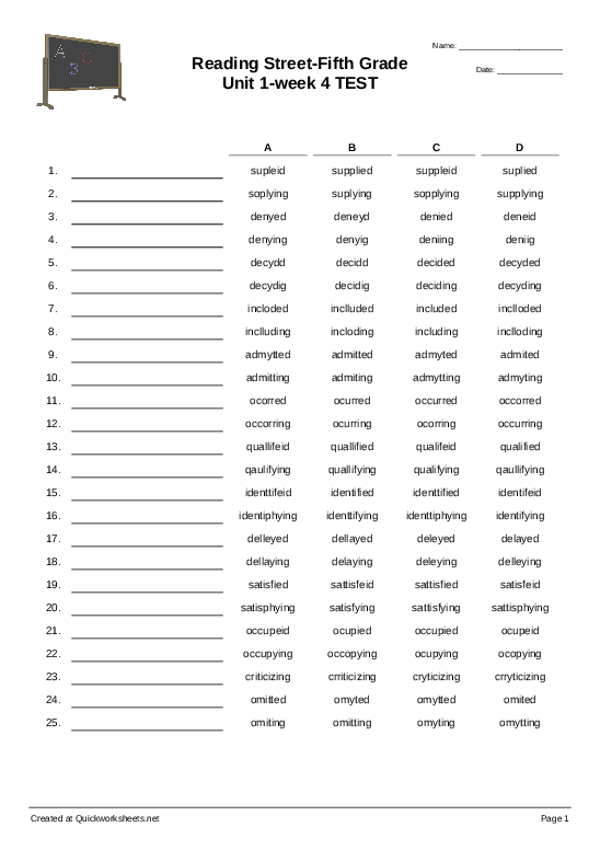 5th Grade Worksheets