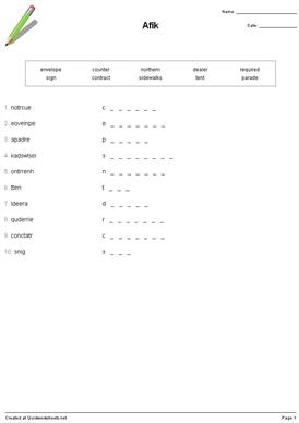 Shared Worksheet Thumbnail