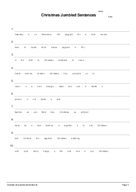 christmas jumbled sentences sentence scramble worksheet quickworksheets